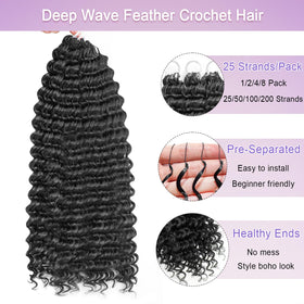 Peliri deep wave texture closeup highlighting soft curls and natural bounce