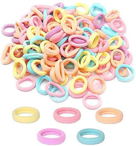 Pengxiaomei front packaging showing 200 colorful soft cotton hair ties and bulk supply benefit