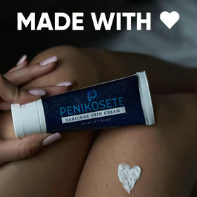 PENIKOSETE label close-up listing Ayurvedic botanicals and dermatology tested