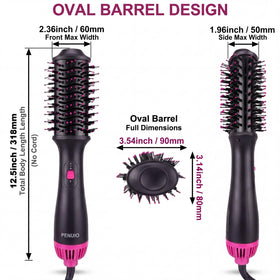 PENUIO bristles and barrel detail highlighting grip and even heat