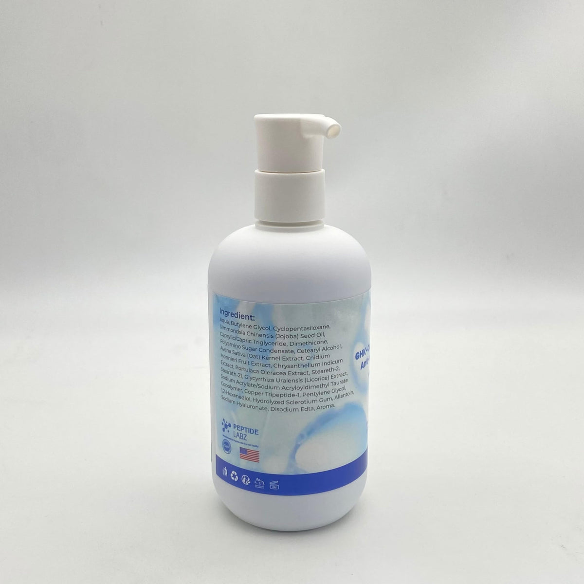 PeptideLabz copper peptide diagram emphasizing firming and resurfacing look