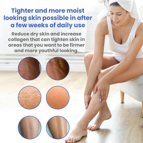 PeptideLabz lotion texture smear showing smooth, non-greasy hydration