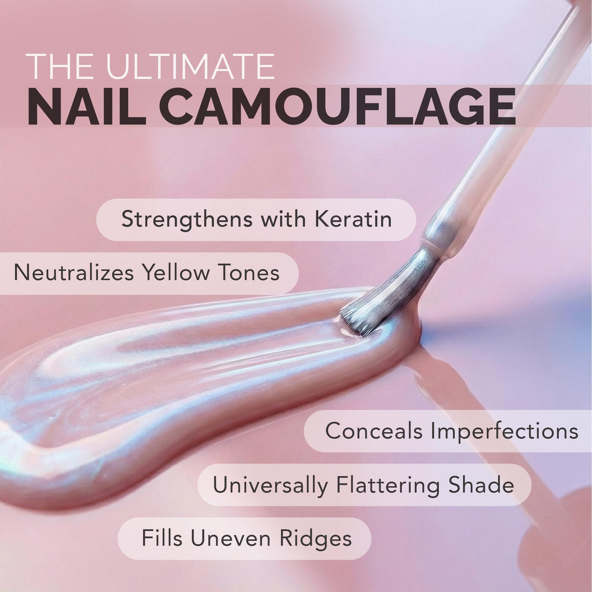 Perfect Formula before and after nails showing brightened, neutralized yellow tones benefit