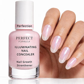 Perfect Formula front packaging showing glossy milky-pink bottle and clean label benefit