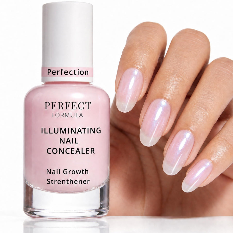 Perfect Formula front packaging showing glossy milky-pink bottle and clean label benefit