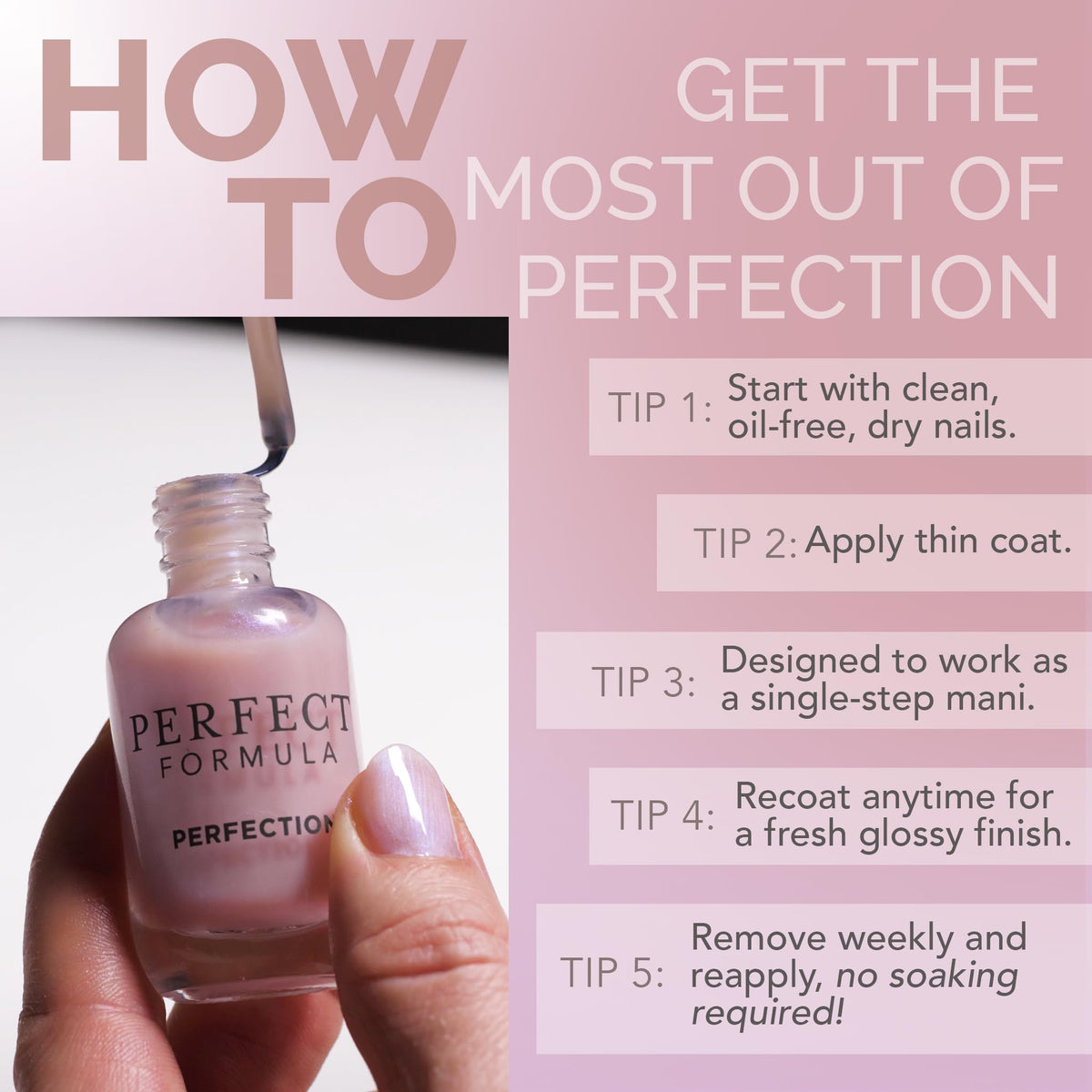 Perfect Formula label and ingredients close-up highlighting keratin infusion for nail strength