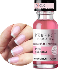 Perfect Formula bottle front view showing glossy pink gel and brand benefit
