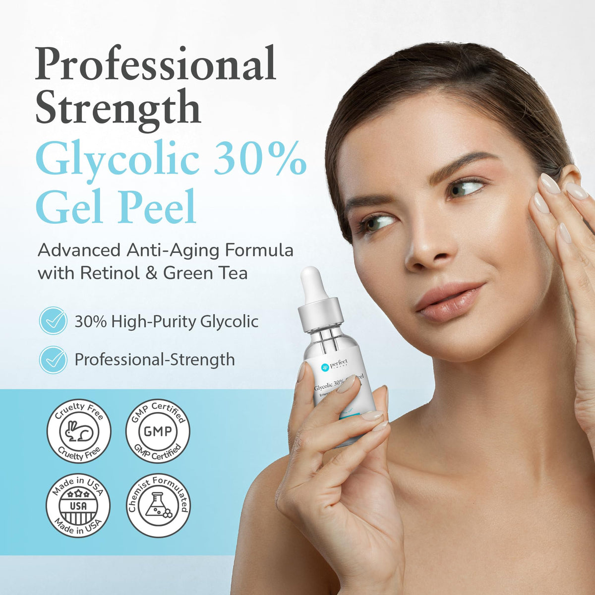 Perfect Image gel texture close-up showing smooth spreadability benefit