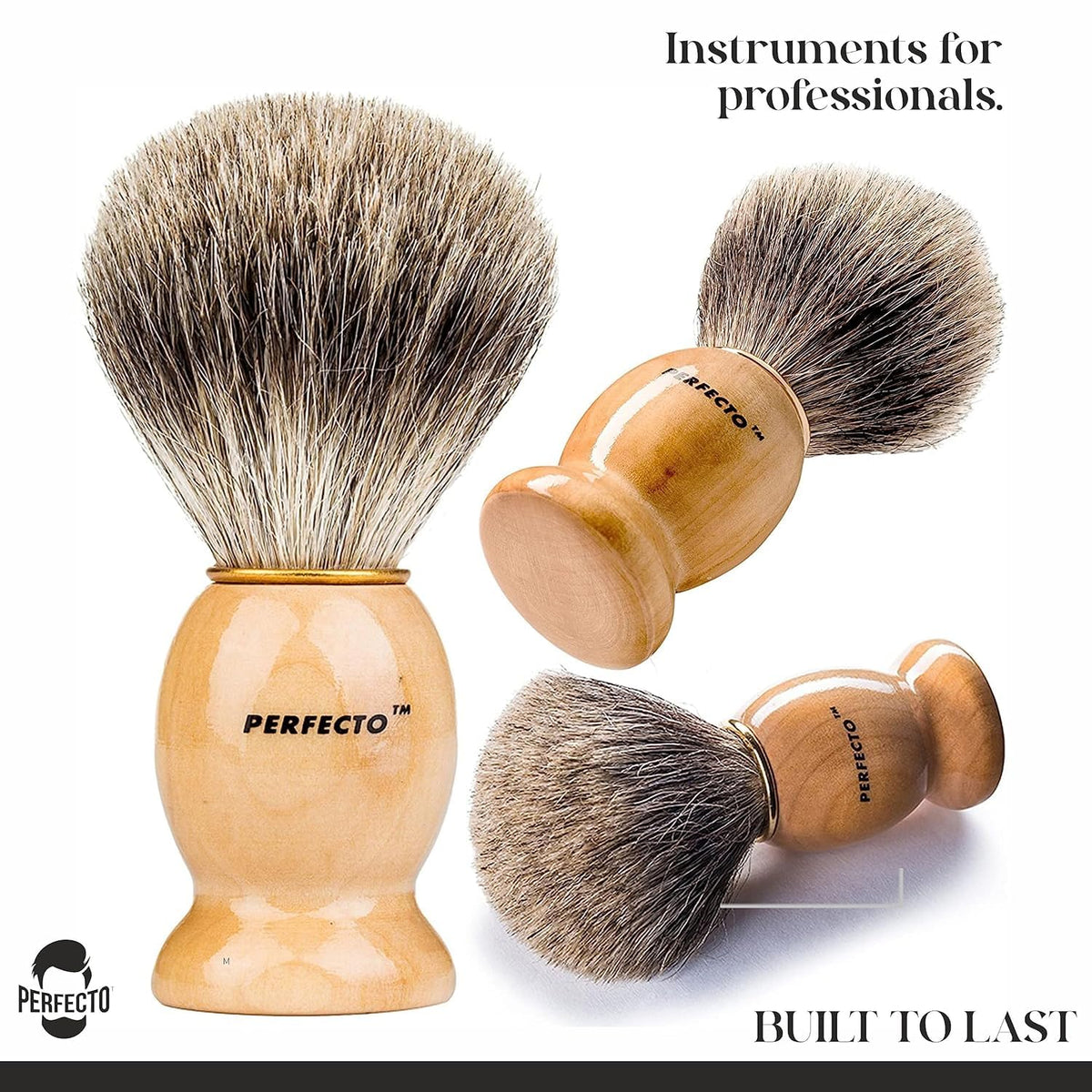Perfecto synthetic bristles close-up showing soft texture and quick-dry fibers