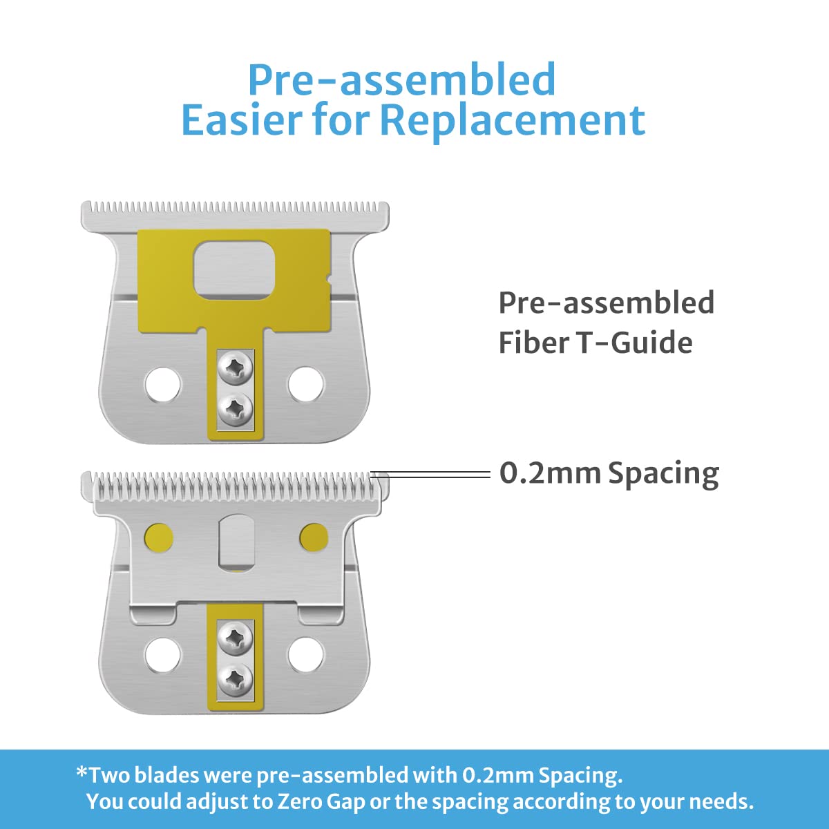 Perfitech fiber T-guide detail highlighting pre-assembly for easy install