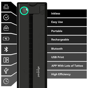 PeriPage P90 top controls close-up with power and connection indicators for simple operation