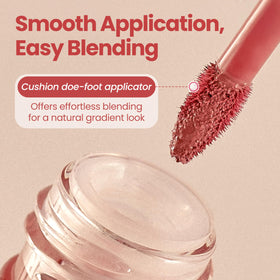 Peripera gradient lip demo showing blendability for soft, blurred edges