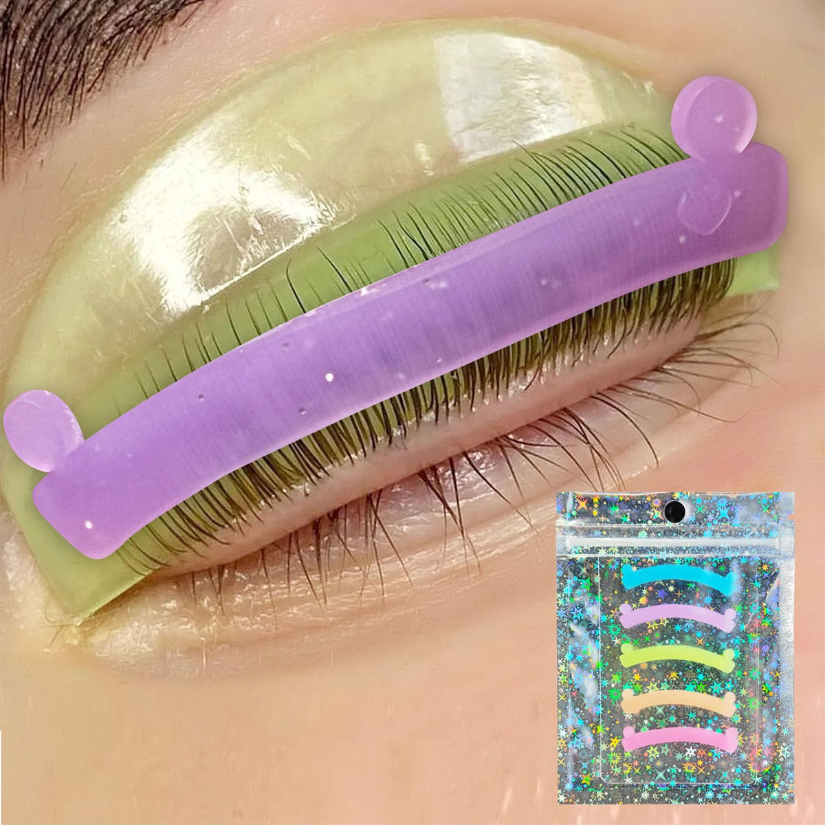 PERMANIA front packaging showing five colorful silicone lash rods and brand clarity