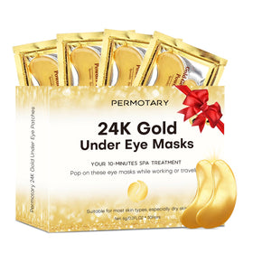 Permotary front packaging showing gold eye masks and quantity