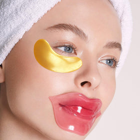 Permotary masks on a bathroom vanity in lifestyle scene suggesting simple at-home self-care