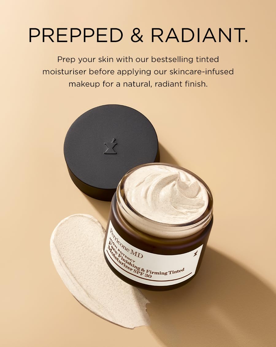 Perricone MD applied on back of hand demonstrating tint and blendability