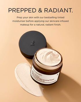 Perricone MD applied on back of hand demonstrating tint and blendability
