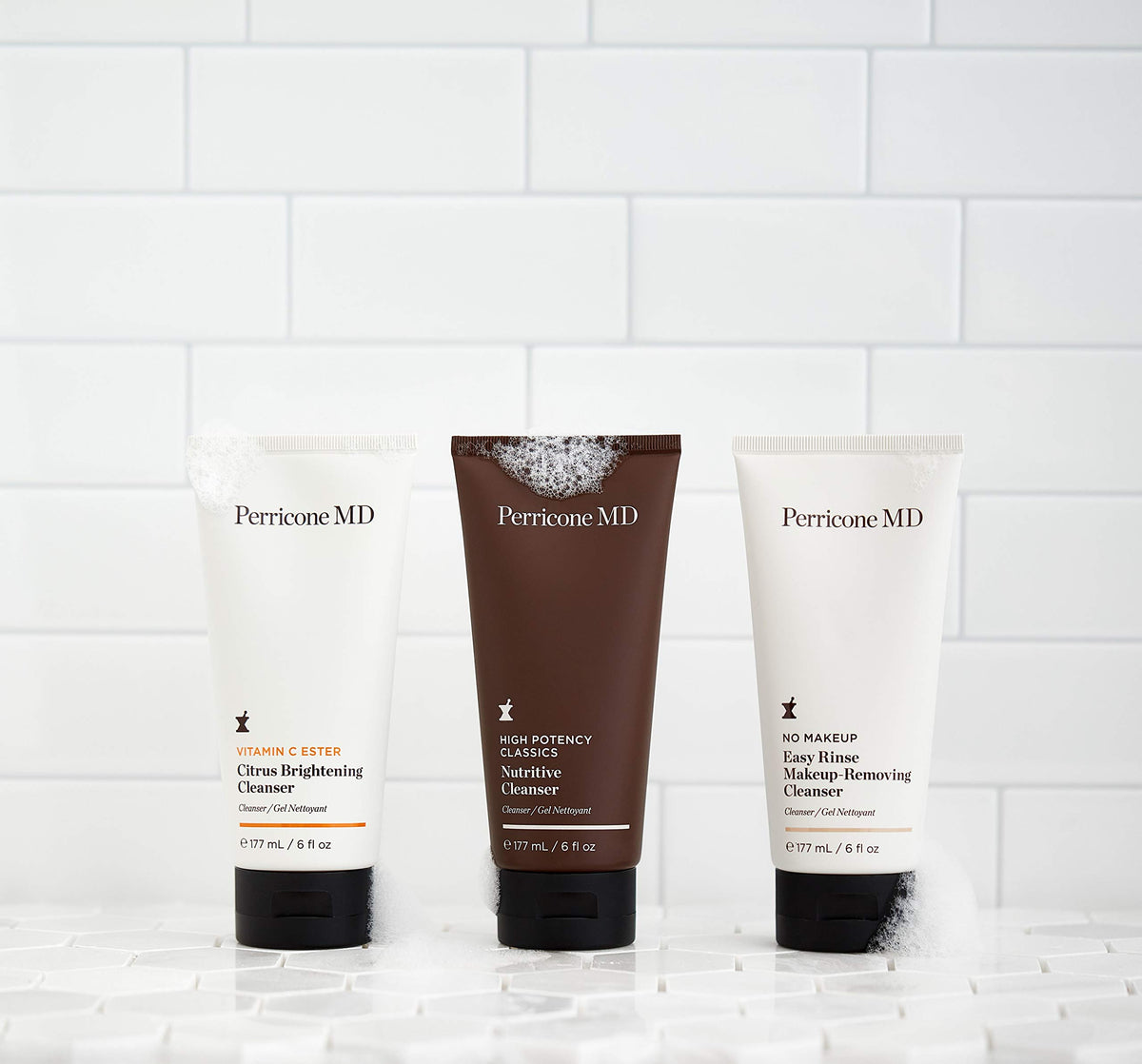 Perricone MD bottle beside moisturizer showing routine preparation benefit