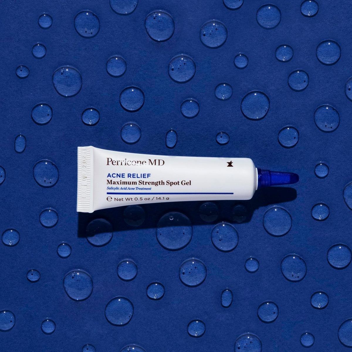 Perricone MD gel applied to blemish illustrating targeted treatment and reduced visible redness