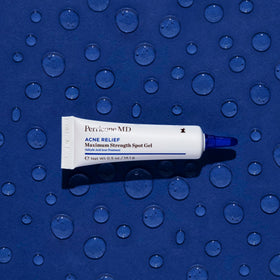 Perricone MD gel applied to blemish illustrating targeted treatment and reduced visible redness