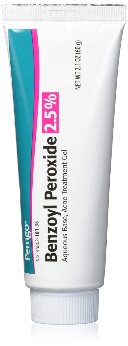 Perrigo front packaging 60 g tube showing brand and concentration, travel-friendly