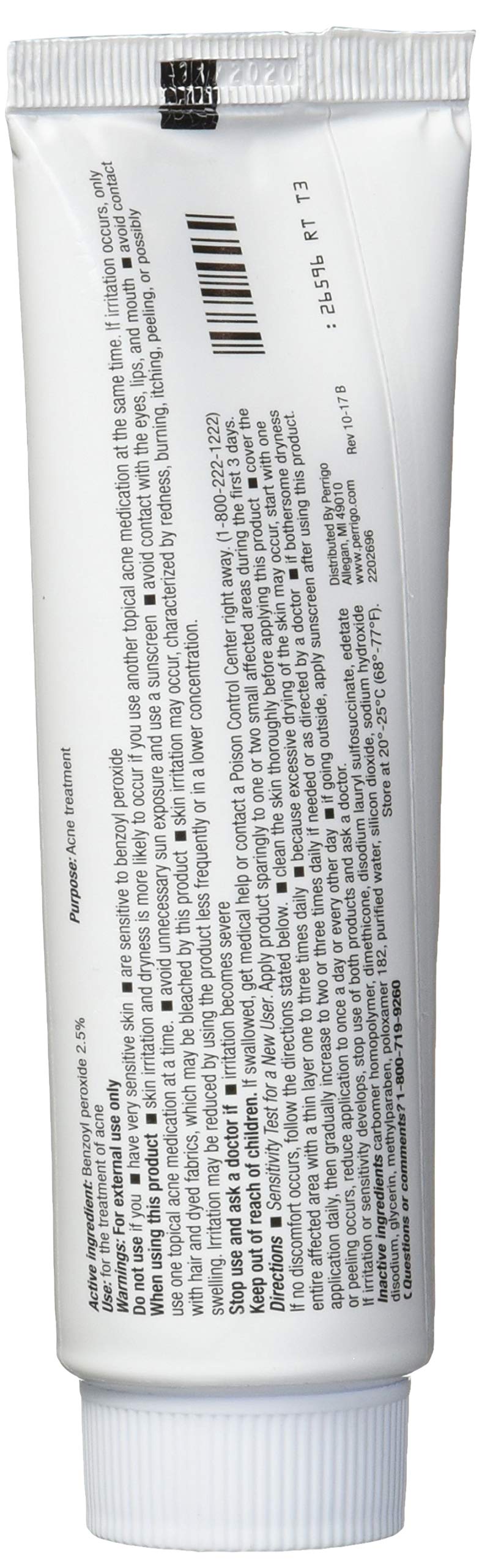 Perrigo gel texture close-up showing smooth consistency for gentle application