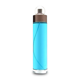 Perry Ellis 360 clear glass bottle detail highlighting spray cap and transparent design