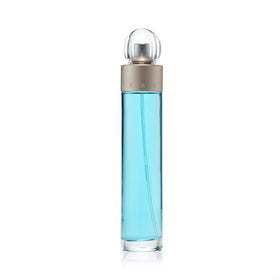 Perry Ellis 360 being applied on wrist in casual setting, demonstrates easy everyday wear