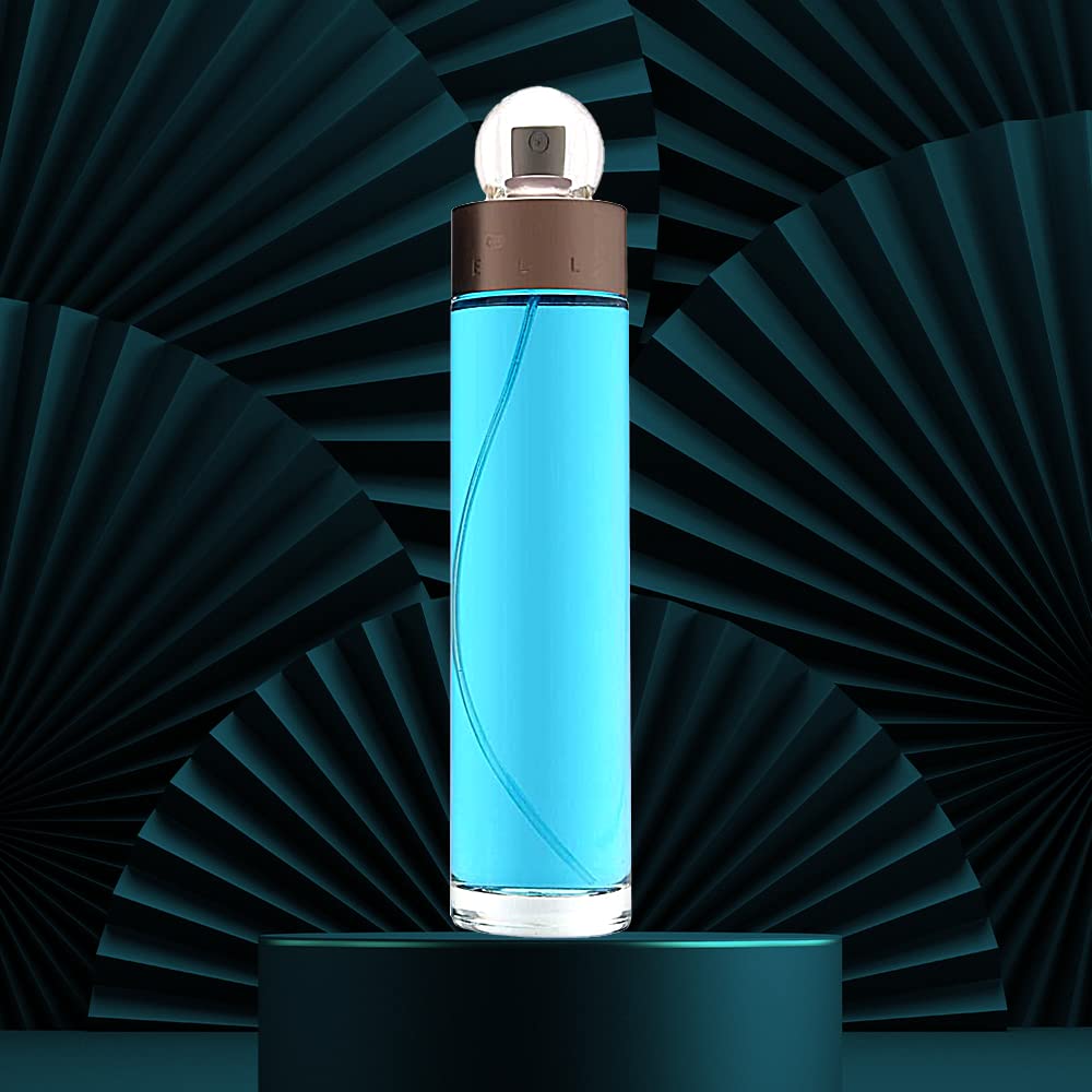 Perry Ellis 360 held in hand to show 6.7 oz scale and portability benefit