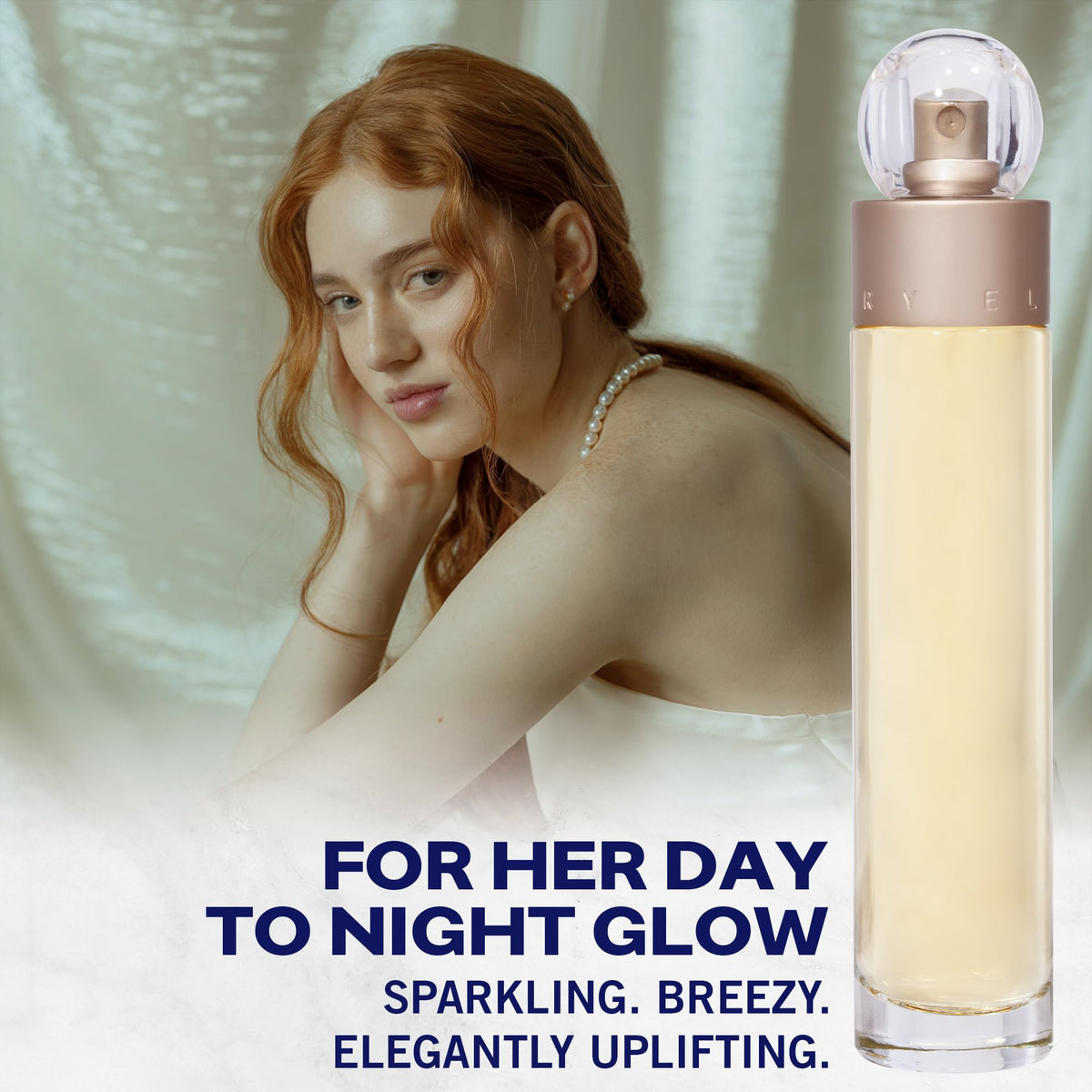 Perry Ellis 360° amorphous texture inspiration with amber and sandalwood tones