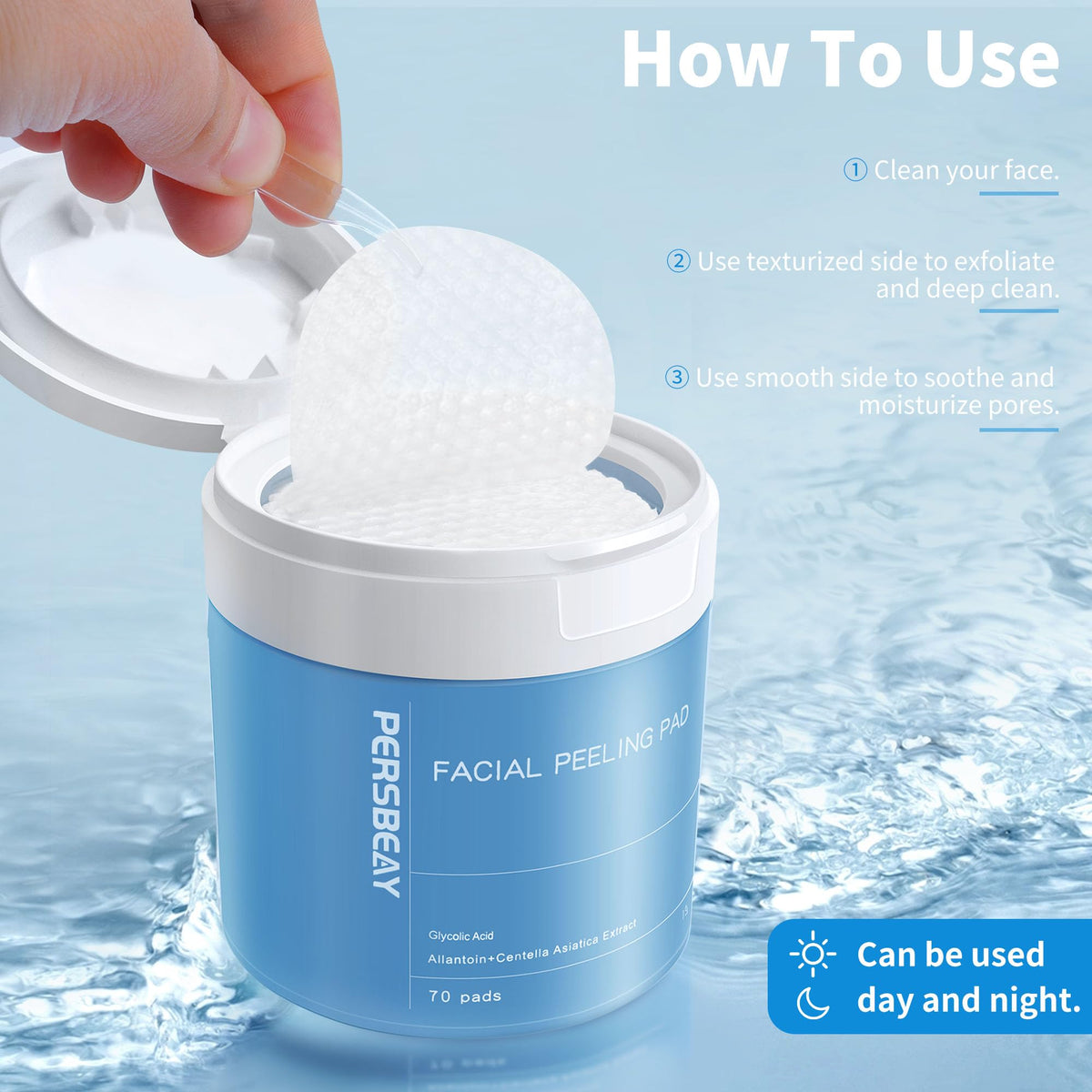 Persbeay jar inside a travel bag illustrating portable exfoliation on the go