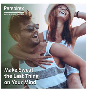 Perspirex strong label with clinical test badge showing proven sweat control benefit