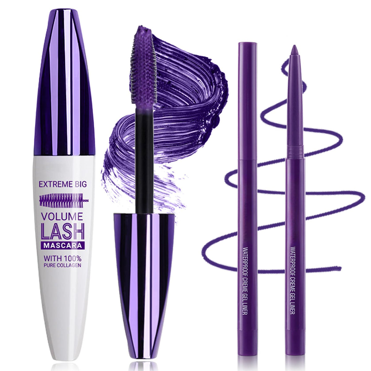 PERVALA front packaging showing purple mascara and liner, clearly labeled and travel friendly