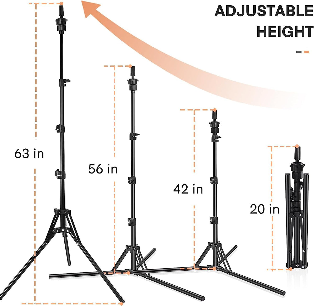 Pet Baby folded tripod legs for compact storage and easy transport