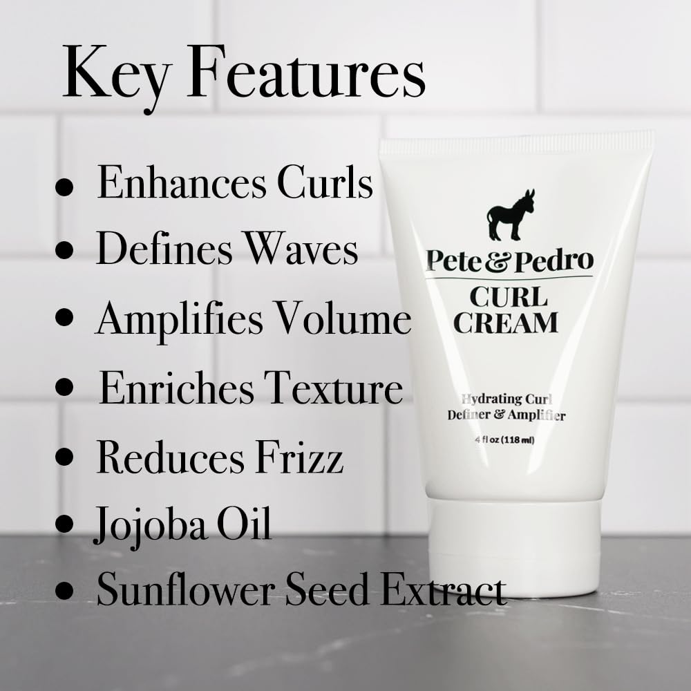 Pete & Pedro open jar showing smooth curl cream texture and finish