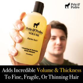 Pete & Pedro shampoo lather texture showing gentle foaming volume
