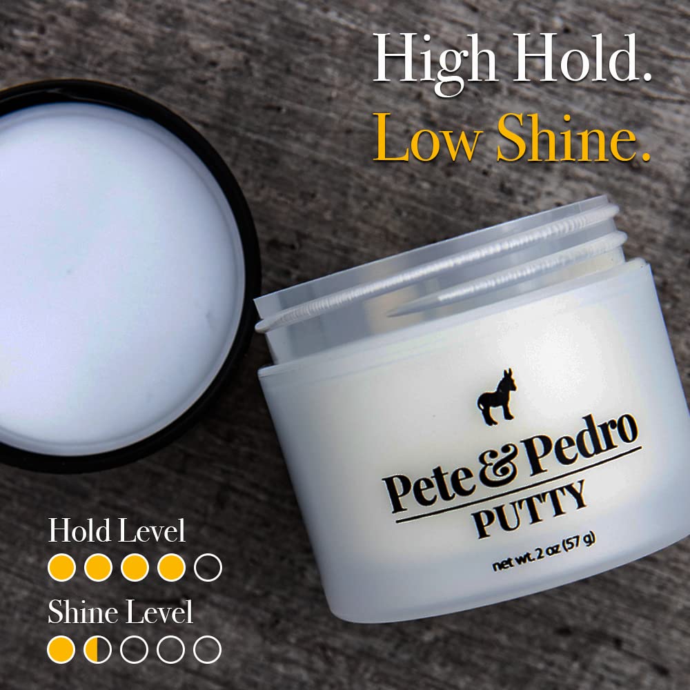 Pete & Pedro label close-up highlighting product name and matte finish benefit