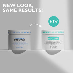 Close-up of Peter Thomas Roth ingredients label showing key actives and clay components