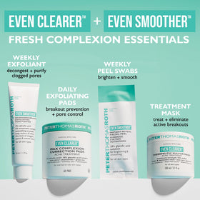 Bathroom vanity with Peter Thomas Roth mask placed near cleanser for integrated routine