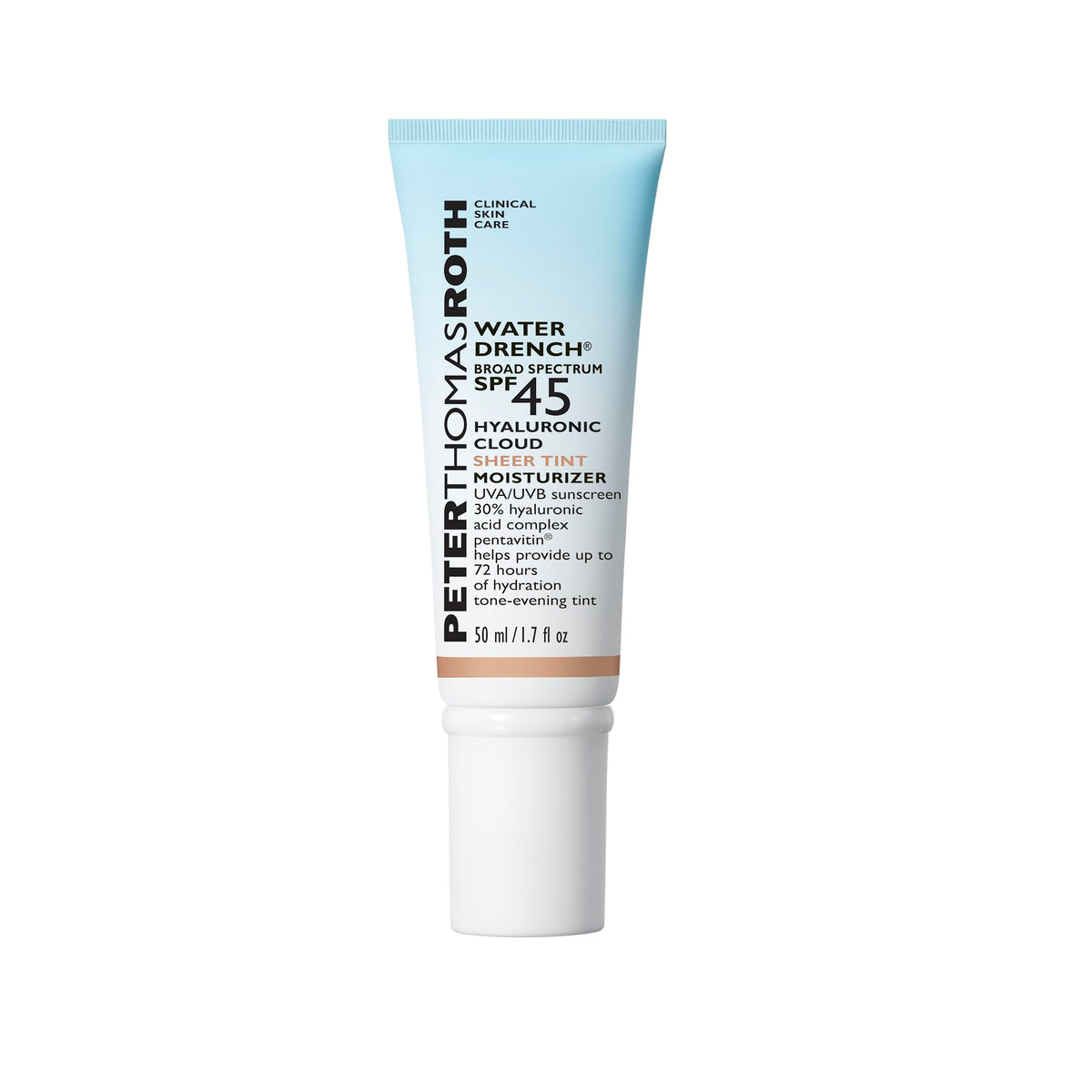 Peter Thomas Roth front packaging showing SPF 45 and tint for daily protection