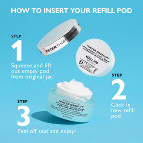 Peter Thomas Roth ingredient label detail showing hyaluronic acid and Pentavitin benefits