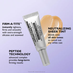 Peter Thomas Roth ingredient label close-up highlighting Firm-A-Tite and peptides