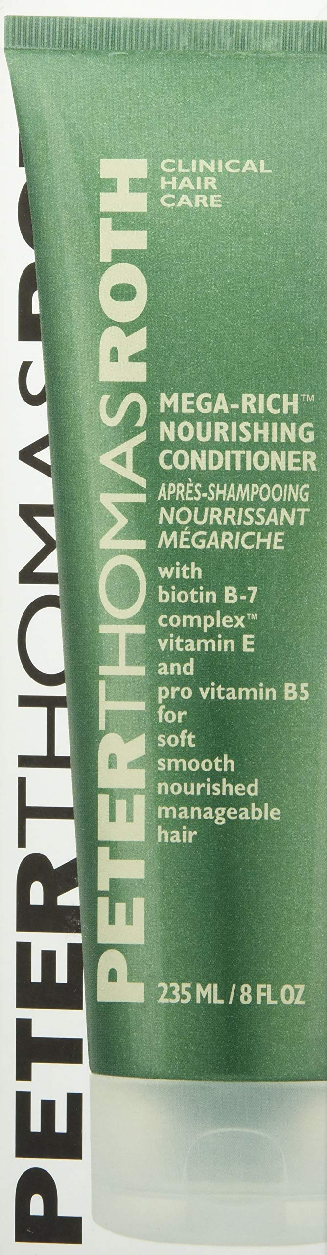 Peter Thomas Roth creamy conditioner texture swatched to show moisturizing slip and shine