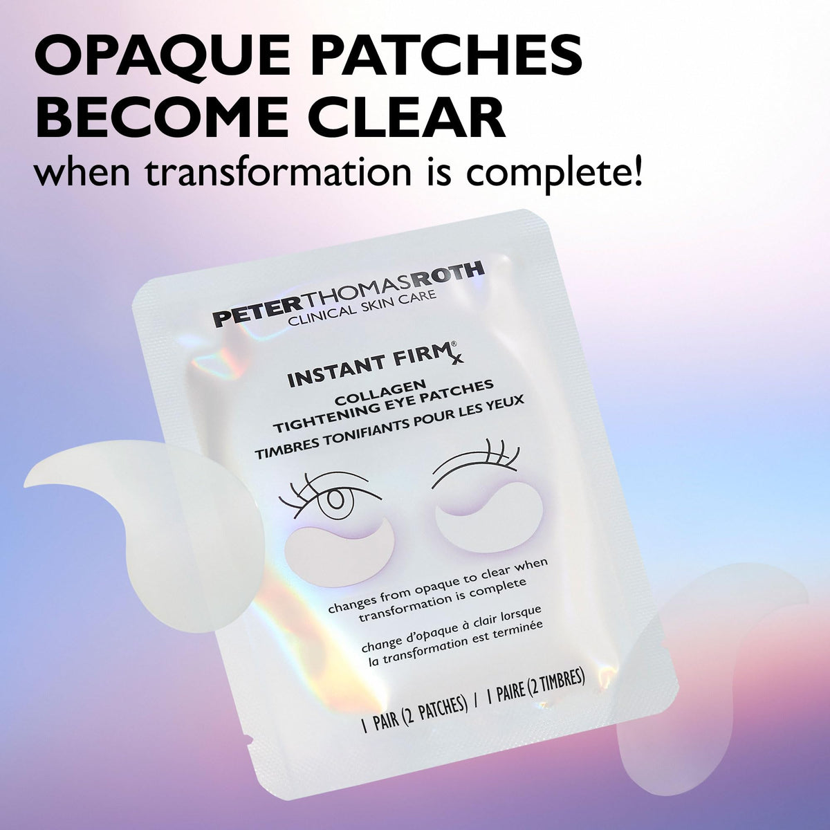 Peter Thomas Roth removed patch showing minimal residue and clean skin