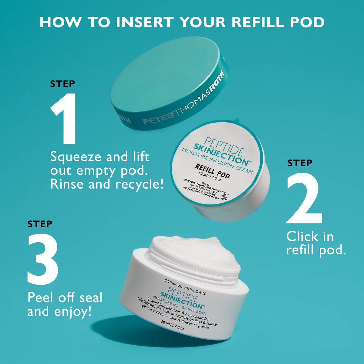 Peter Thomas Roth cream being applied to hand demonstrating immediate hydration benefit