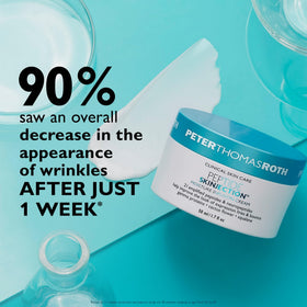 Peter Thomas Roth cream texture close-up showing lightweight, hydrating consistency benefit