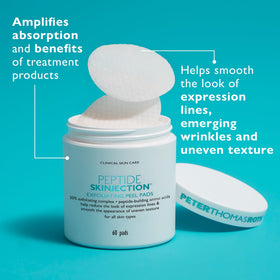 Peter Thomas Roth pad close-up displaying soaked texture and exfoliant surface benefits