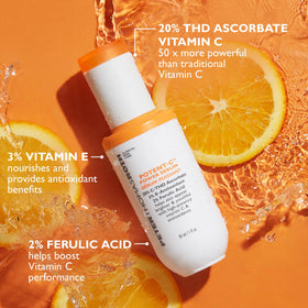 Peter Thomas Roth bottle beside ingredient label emphasizing active concentrations