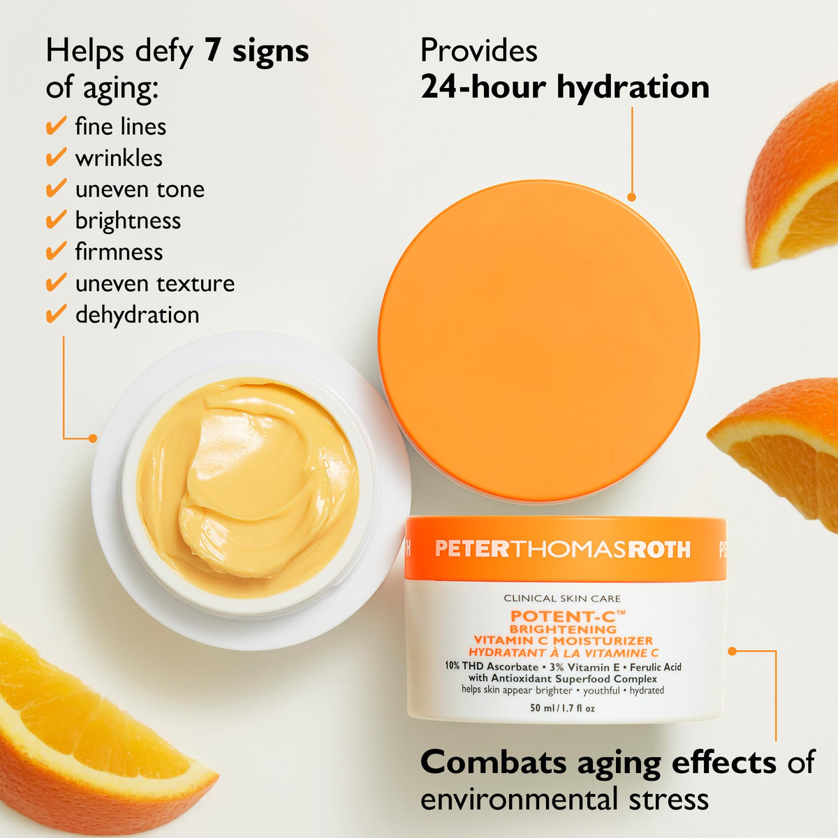 Peter Thomas Roth product in hand applying to skin for quick absorption