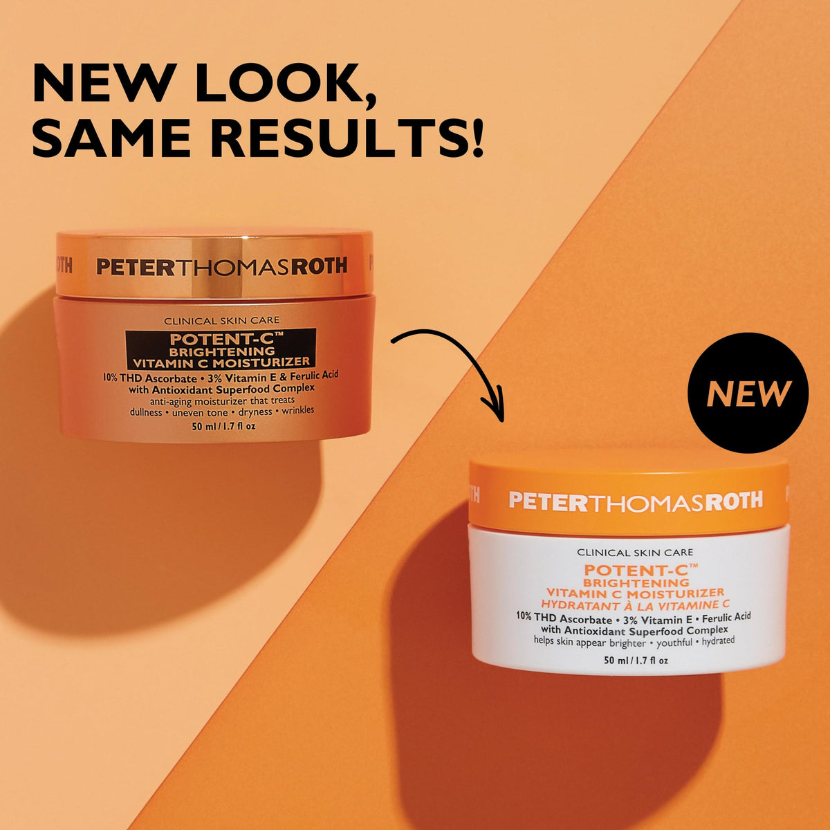 Peter Thomas Roth on bathroom vanity in lifestyle scene implying daily use